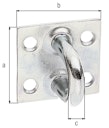 Vorschaubild Alberts® Öse auf Platte, galvanisch verzinkt dickschichtpassiviert, LxB Platte 37x37 mm 348502