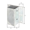 Vorschaubild Alberts® Pfostenträger für L- und U- Steine/Mauern 71x71mm zum Anschrauben