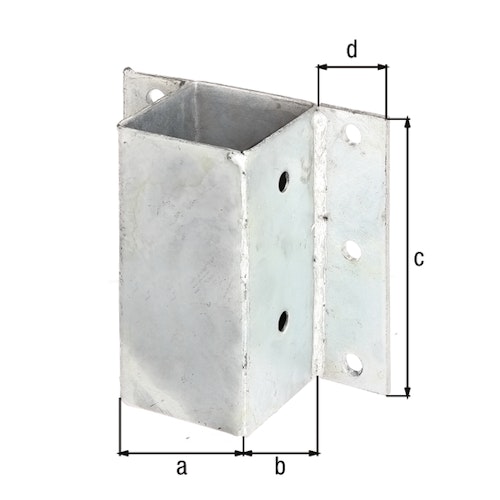 Alberts® Pfostenträger für L- und U- Steine/Mauern 71x71mm zum Anschrauben