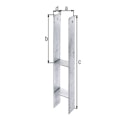 Vorschaubild Alberts® H-Pfostenträger 300x60x6mm Gesamtlänge 600mm für verschiedene Pfostenstärken