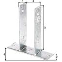 Vorschaubild Alberts® U-Pfostenträger 200x60x4mm zum Aufschrauben für verschiedene Pfostenstärken