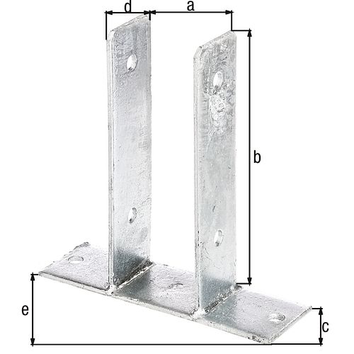 Alberts® U-Pfostenträger 200x60x4mm zum Aufschrauben für verschiedene Pfostenstärken