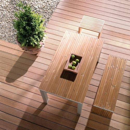 OSMO Terrassendiele Bangkirai genutet/geriffelt Premium, KD- 25x145mm