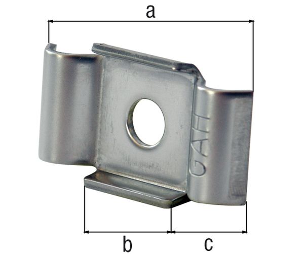 Alberts® Klemmlasche für Zaunpfosten mit Klemmlaschenbefestigung,Edelstahl,f.Pfosten40mm 657031