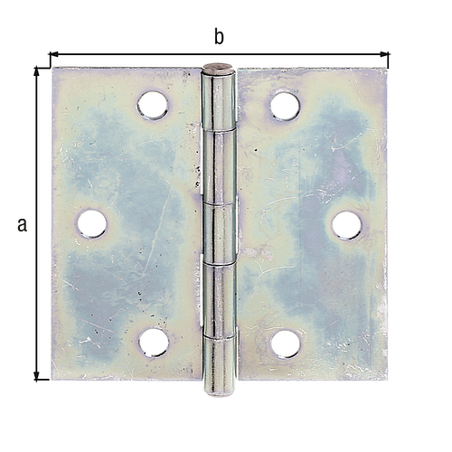 Alberts® Scharnier, sendzimirverzinkt, LxB 80x80 mm 346010