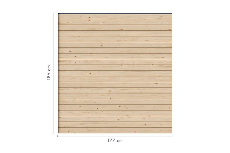 Karibu Sichtschutzzaun Blickdicht 1800 x 1860 mm 