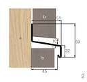 Vorschaubild OSMO Fassade Übergangsprofil 2  - 45 x 59 x 3000 mm