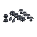 Vorschaubild Alberts® Zubehör-Set für Abschlussleisten, PVC, schwarz 433741