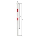 Vorschaubild Alberts® Absperrpf. Standard SK fvz.,weiß, 2 rote Ringe, z.Einb., Pf.⌀76 mm 782764
