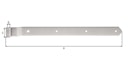 Vorschaubild Alberts® Ladenband gekröpft 500x40 mm ⌀13 mm Edelstahl