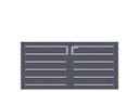 Vorschaubild dz VIDUAL Swing Doppeltor Line 150 x 20 mm Rechteckprofil  Distanz 10 mm symmetrisch