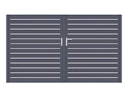 Vorschaubild dz VIDUAL Swing Doppeltor Line 100 x 20 mm Rechteckprofil  Distanz 10 mm symmetrisch