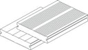 Vorschaubild Handmuster OSMO MULTI-DECK Terrassendiele Vollprofil hellgrau 25 x 140 mm genutet oder geriffelt