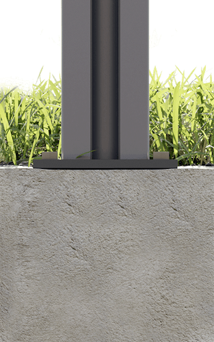 dz VIDUAL Steckzaun-Anfangs-/Endpfosten 72 x 72 mm mit Zubehör