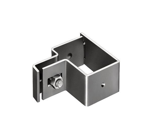 Alberts® Endschelle für Vierkantpfosten,verzinkt,anthrazit Kst.b,für Pfosten 60x40mm 656904