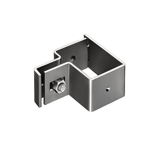 Alberts® Endschelle für Vierkantpfosten,verzinkt,anthrazit Kst.b,für Pfosten 60x40mm 656904