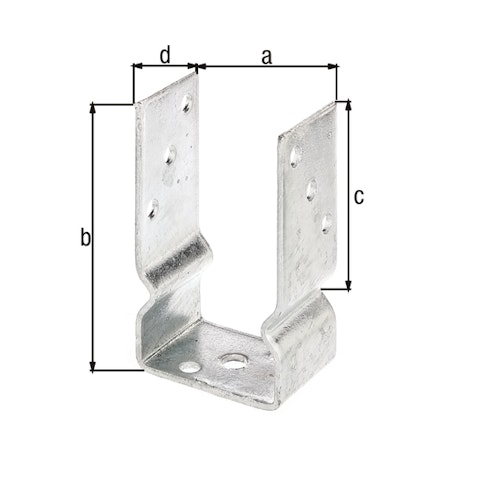 Alberts® U-Pfostenträger Holzschutz 150x60x4mm zum Aufschrauben für verschiedene Pfostenstärken