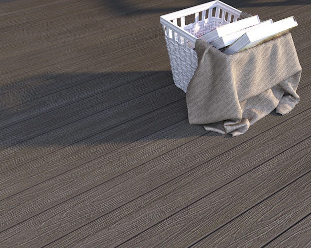 NewTechWood Deluxe WPC-Terrassendiele Hohlkammer Silver Gray  23 x 138 mm
