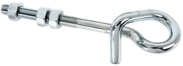 Alberts® Schaukelhaken mit Gewinde galv. blau verzinkt z. Durchschrauben M12 L 180mm 
