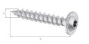 Vorschaubild Alberts® Holzschraube Speed ZnAl silber SxL ⌀7x50 mm verpackt à 50 St. 