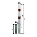 Vorschaubild Alberts® Absperrpf.Passau herausnb.Dreik.,fvz.,weiß2 rote Ringn,1 Öse,z.Einb.,Pf.70x70 mm 781583