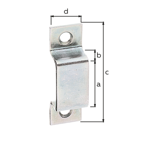 Alberts® Schlaufe, galvanisch verzinkt dickschichtpassiviert, lichte-LxH 20x9 mm, Gesamt-LxB 44x13 mm,Karte 4 St 901912