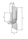 Vorschaubild Alberts® Kloben auf Platte, galvanisch verzinkt dickschichtpassiviert, Dorn ⌀16 mm,Abstand 13 mm,Platte HxB115x40 mm 311261