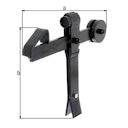 Vorschaubild Alberts® Torfeststeller mit Wippe KTL schwarz zum Einbetonieren BxH 300x240 mm 