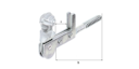 Vorschaubild Alberts® Fensterladen-Feststeller, Frauenkopf, mit Anschlag, galvanisch verzinkt, dickschichtpassiviert,zEinschr.,⌀9/115mm 314743