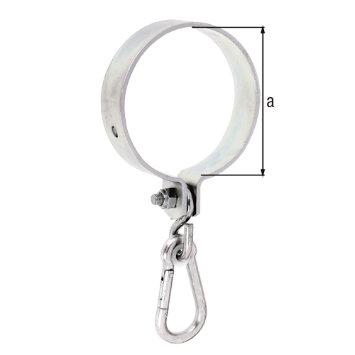 Alberts® Schaukelschelle, für Rundholz, galvanisch verzinkt dickschichtpassiviert, Schelle ⌀120 mm 207519