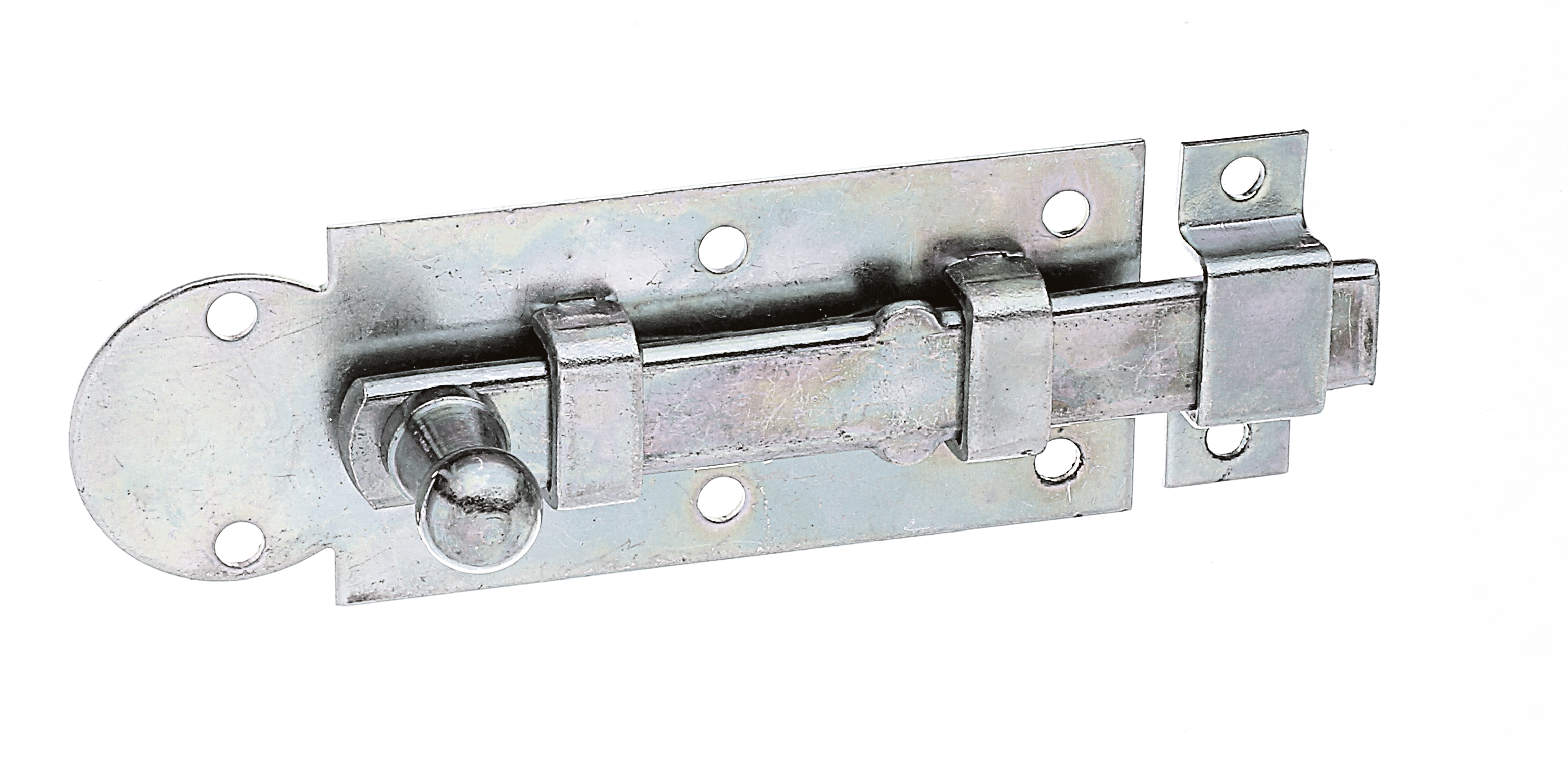 Alberts® Fensterriegel, mit Knopf, gerade, mit Schlaufe, galvanisch verzinkt dickschichtpassiviert, Platte LxB 80x30 mm 113018