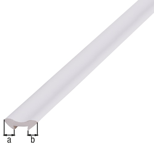 Alberts® Hohlkehlleiste, PVC, geschäumt, Farbe :weiß, L: 2,6 m, HxT: 22 x 22 mm 433963