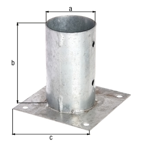 Alberts® Rundpfosten-Aufschraubhülse 150mm für verschiedene Pfostenstärken