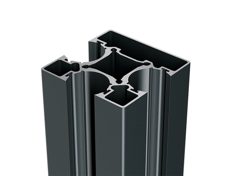 dz VIDUAL Steckzaun-Mittelpfosten 90 x 90 mm mit Zubehör