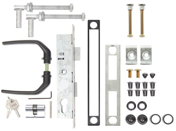 Alberts® Zubehör-Set für Wellengitter-Tore bis 1500 mm Höhe, feuerverzinkt 653804