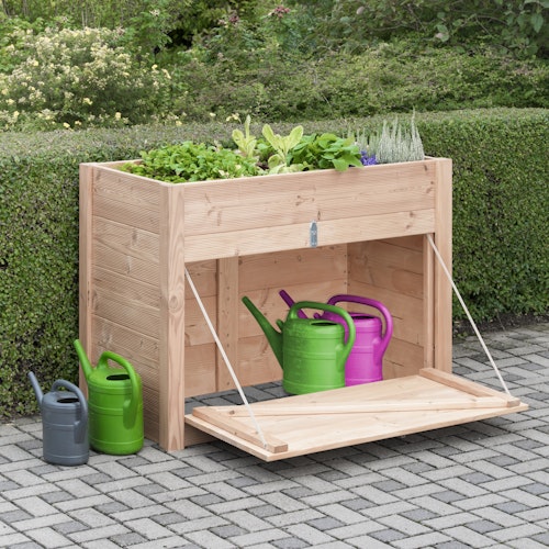 BM TYP 537 Hochbeet mit Unterschrank, 127 x 95 x 69cm, Douglasie natur