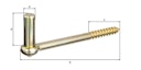 Vorschaubild Alberts® Kloben z.Einschrauben Dorn ⌀16 mm L:165 mm Gewinde-L: 70 mm galvgelbvz.