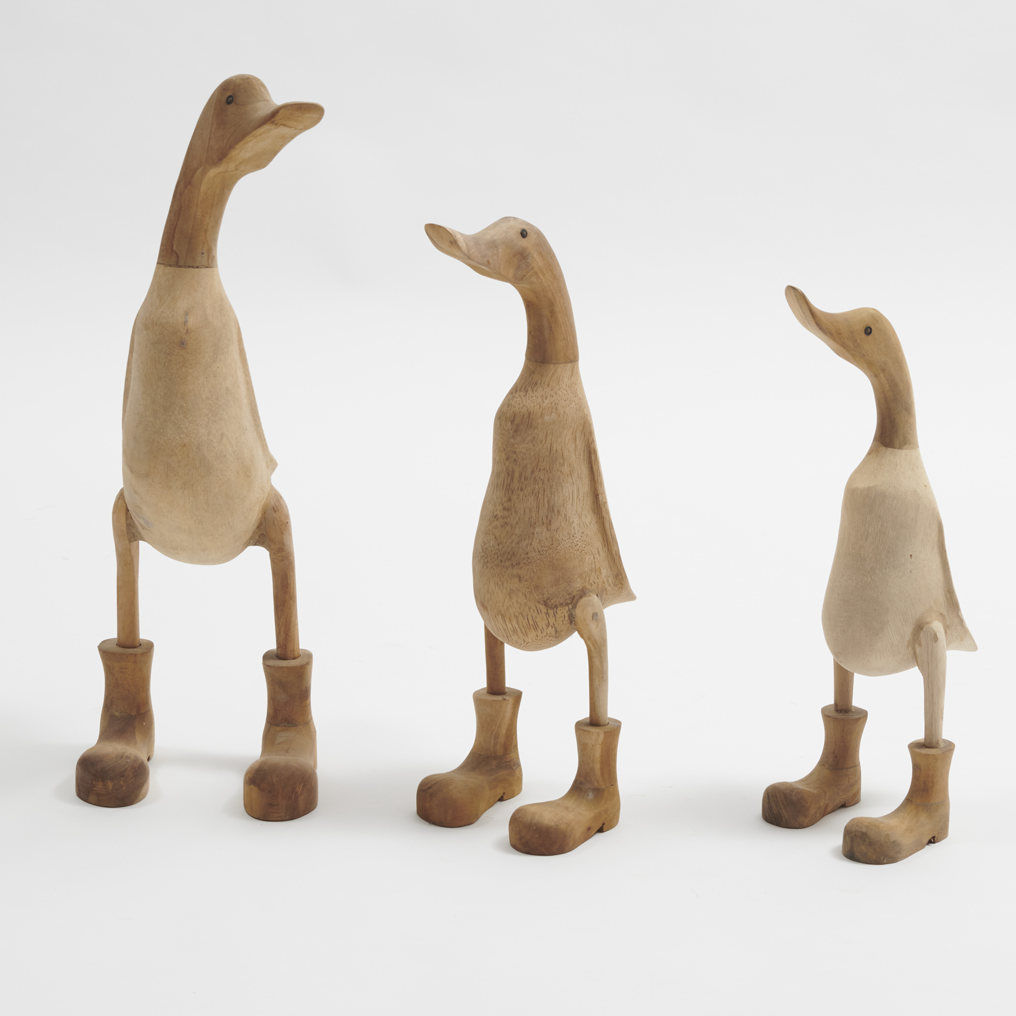 BambusBASIS Deko Ente mit Stiefeln - handgefertigt