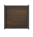 Vorschaubild B-Ware GroJa Viento Designzaun Typ Quadratisch 180x180 Rahmen Anthrazit - Walnuss co-extrudiert