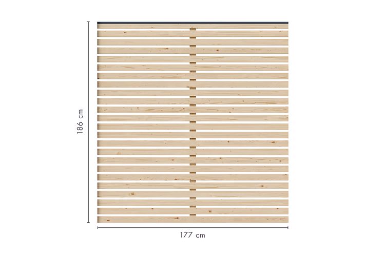 Karibu Sichtschutzzaun Lamelle 1800 x 1860 mm 