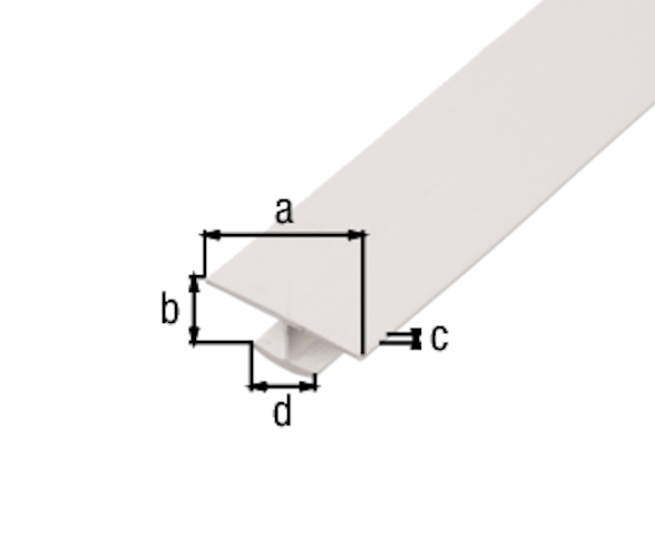 Alberts® H-Profil, Kunststoff, Länge 2,6m, versch. Größen