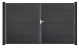 GroJa BasicLine Tor 2-flügelig , Rahmen Anthrazit DB 703, 3000 x 1800 mm GroJa BasicLine Tor 2-flügelig , Rahmen Anthrazit DB 703, 3000 x 1800 mmZubehörbild