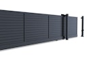 Vorschaubild dz VIDUAL Slide Schiebetor Line 150 x 20 mm Rechteckprofil  Distanz 10 mm 