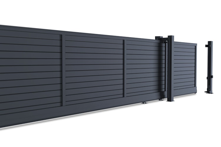 dz VIDUAL Slide Schiebetor Line 150 x 20 mm Rechteckprofil  Distanz 10 mm 