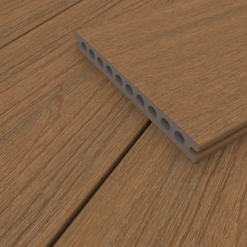 NewTechWood Gigangte WPC-Terrassendiele Hohlkammer Teak  23 x 210 mm