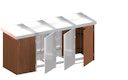Vorschaubild TraumGarten BINTO Hartholz/ Edelstahl 4-er Box mit Pflanzschale Komplettset