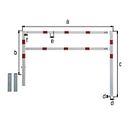 Vorschaubild Alberts® Absperrgitter Moovy fvz.,z.Einb.,B2000mm,Höhe über Boden 1000mm 770242