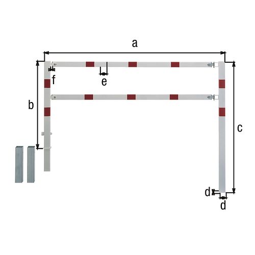 Alberts® Absperrgitter Moovy fvz.,z.Einb.,B2000mm,Höhe über Boden 1000mm 770242