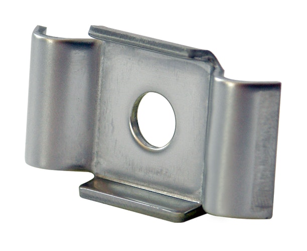 Alberts® Klemmlasche für Zaunpfosten mit Klemmlaschenbefestigung,Edelstahl,f.Pfosten40mm 657031