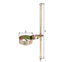 Vorschaubild Alberts® Schaukelanker,Befest. im Boden,galv. gelb verzinkt,Schelle ⌀80mm,Karte à 1 St. 